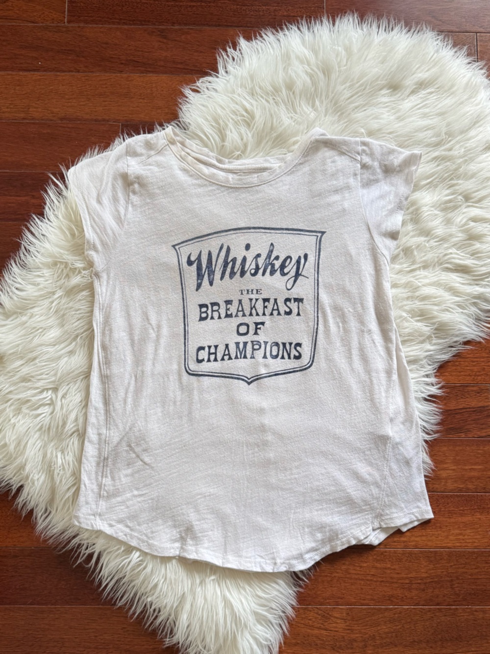 LUCKY BRAND ‘Whisky Breakfast of champions” t-shirt size XS